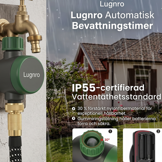 Lugnro – Smart bevattningstimer med app-styrning